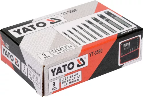 Yato bőrlyukasztó készlet 9 részes 2,5-10 mm