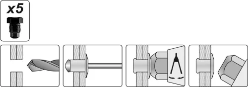 Yato popszegecsfogó karos CrMo pofa 330 mm (3,2-6,4 mm)