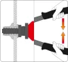 Yato szegecsanyahúzó fogó készlet karos 330 mm (M5-M6-M8-M10-M12)