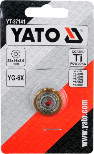 Yato csempevágó kerék 22 x 14 x 2 mm (YT-3704, YT-3705, YT-3706, YT-3707, YT-3708 csempevágókhoz)