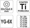 Yato csempevágó kerék 22 x 14 x 2 mm (YT-3704, YT-3705, YT-3706, YT-3707, YT-3708 csempevágókhoz)
