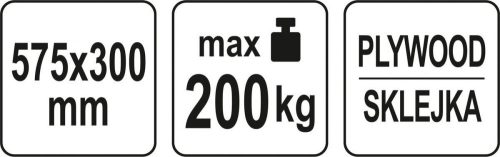 Yato áruszállító kocsi 575 x 300 mm 200 kg