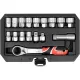 Yato nyitott dugókulcs készlet 17 részes 3/8", 1/2" Spline