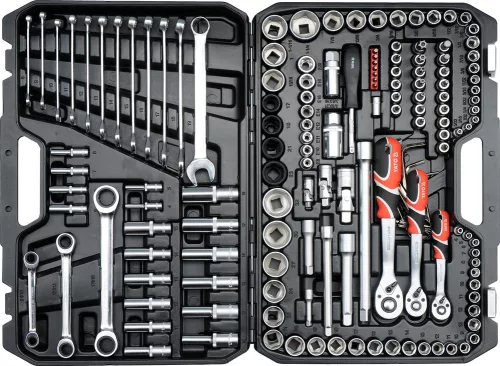 Yato dugókulcs készlet 150 részes 1/4", 3/8", 1/2" CrV