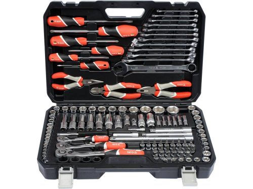 Yato szerszámkészlet 129 részes 1/4", 3/8", 1/2" CrV CrMo