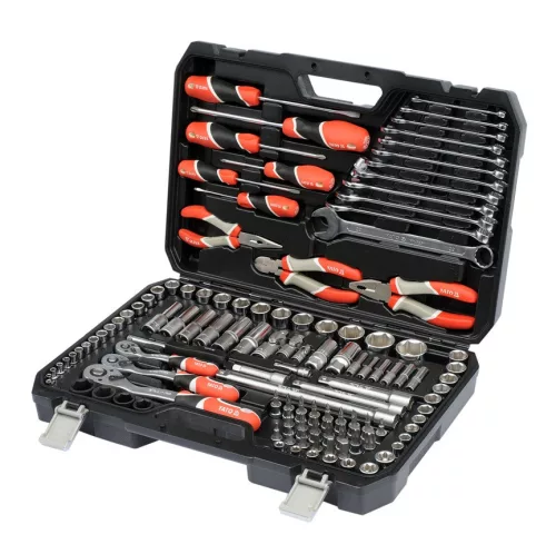 Yato szerszámkészlet 129 részes 1/4", 3/8", 1/2" CrV CrMo
