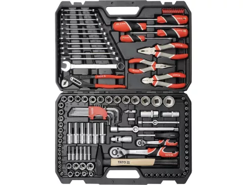 Yato szerszámkészlet 122 részes 1/4", 1/2" CrV CrMo