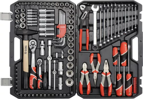 Yato szerszámkészlet 122 részes 1/4", 1/2" CrV CrMo