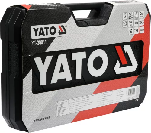 Yato szerszámkészlet 79 részes 1/4", 1/2" CrV CrMo