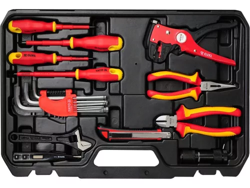 Yato szigetelt szerszámkészlet villanyszerelőknek 68 részes 1/4" 1000 V CrV