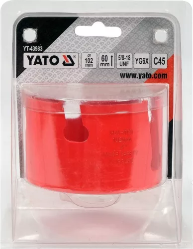 Yato körkivágó 102 mm 5/8" TCT