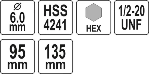 Yato körkivágó központosító 10 mm 1/2" HEX