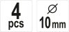 Yato tipli jelölő 10 mm (4 db/cs)