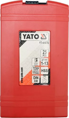 Yato fémfúró készlet 25 részes 1,0-13,0 mm HSS TiN