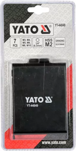 Yato kombinált gépi fúró-menetfúró készlet 7 részes bit befogású (M3-M4-M5-M6-M8-M10)