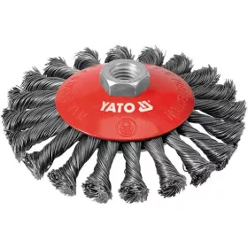 Yato döntött sodrott körkefe M14 125 mm inox