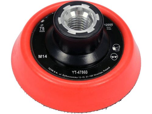 Yato tépőzáras gumitányér 75 mm M14