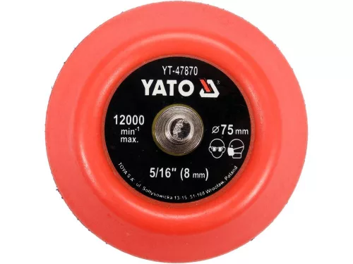 Yato tépőzáras gumitányér 75 mm 5/16"