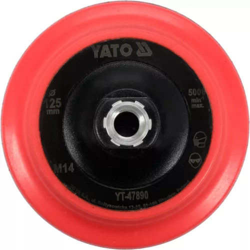 Yato tépőzáras gumitányér 125 mm M14 polírozókoronghoz