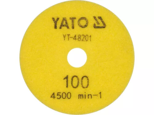 Yato tépőzáras gyémánt csiszoló és polírozókorong 100 mm / P100 vizes/száraz