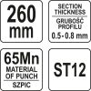 Yato profilegyesítő fogó (gipszkartonozáshoz) 260 mm