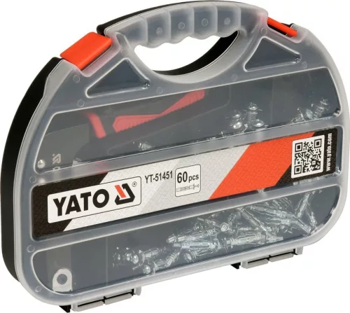 Yato molly fogó üreges bővítőcsavarokhoz + 60 db csavar