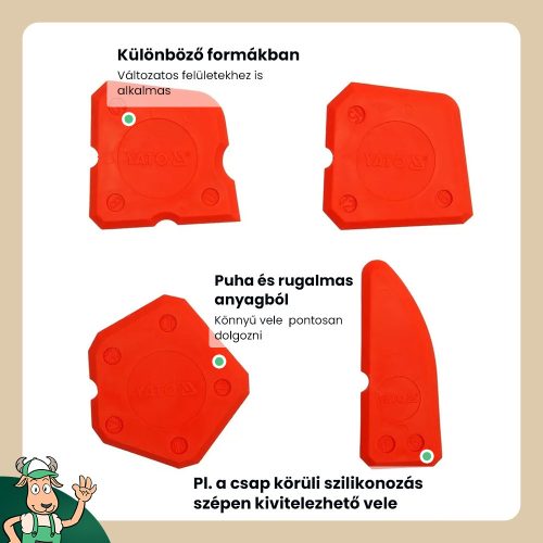 Yato fugakihúzó szilikonlap 4 részes
