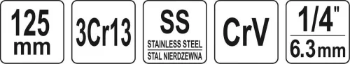 Yato gipszkarton spakli 125 mm inox bitheggyel