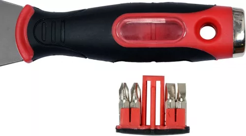 Yato kaparó spakli multifunkciós inox + 4 db bithegy