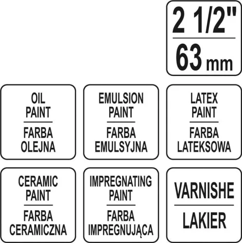 Yato ecset 2,5" / 63 mm kevert sörte