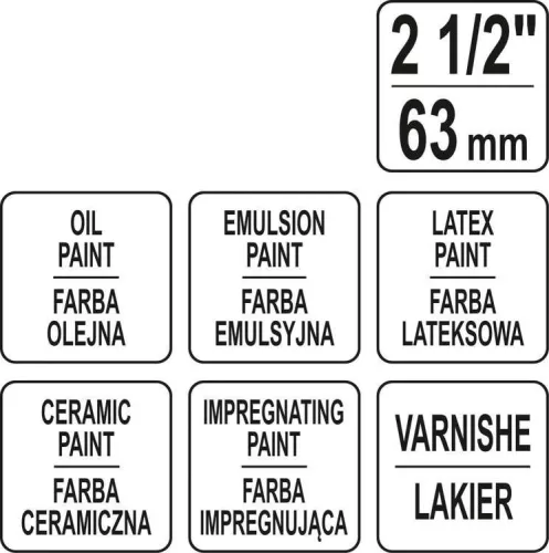 Yato ecset 2,5" / 63 mm szintetikus sörte