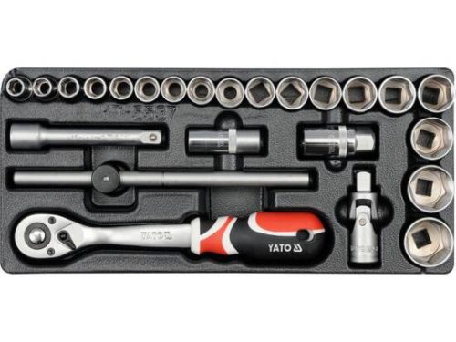 Yato dugókulcs készlet 24 részes 1/2" 10-32 mm CrV (fiókbetét)