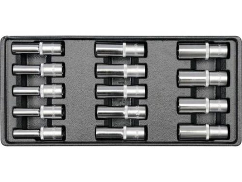 Yato hosszú dugókulcs készlet 14 részes 1/2" 8-21 mm (fiókbetét)