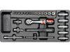 Yato dugókulcs készlet 25 részes 1/4" 3,5-14 mm CrV (fiókbetét)