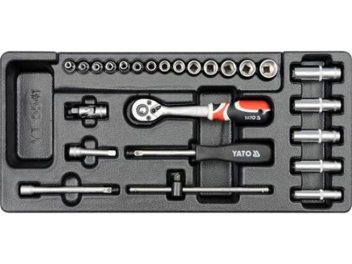 Yato dugókulcs készlet 25 részes 1/4" 3,5-14 mm CrV (fiókbetét)