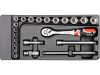 Yato dugókulcs készlet 22 részes 3/8" 6-22 mm CrV (fiókbetét)