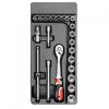 Yato dugókulcs készlet 22 részes 3/8" 6-22 mm CrV (fiókbetét)
