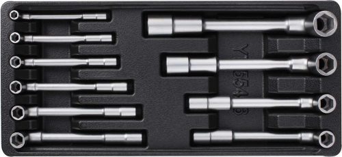Yato pipakulcs készlet 10 részes 7-19 mm CrV (fiókbetét)