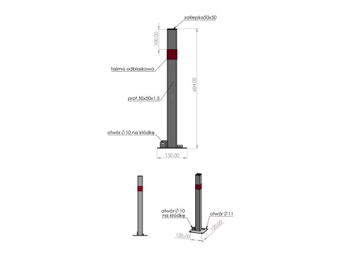 Yato parkolásgátló 60 cm