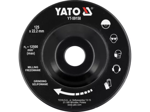 Yato ráspolykorong sarokcsiszolóra, lapos 125 mm