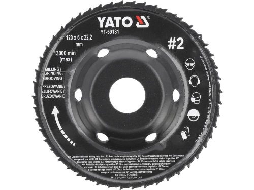 Yato ráspolykorong közepes #2 120 x 22,2 x 2,5 mm sűrű fogakkal