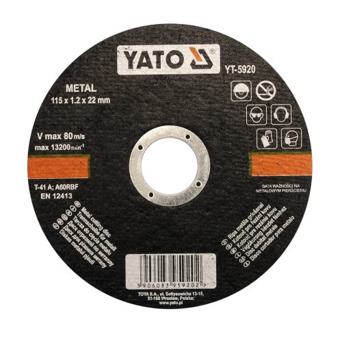 Yato vágókorong fémre 125 x 1,2 x 22 mm