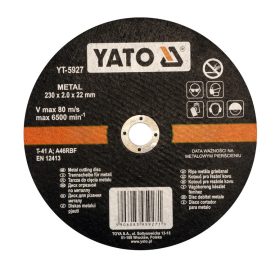 Yato vágókorong fémre 230 x 2,0 x 22 mm