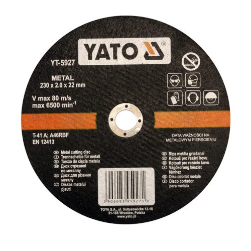 Yato vágókorong fémre 230 x 2,0 x 22 mm