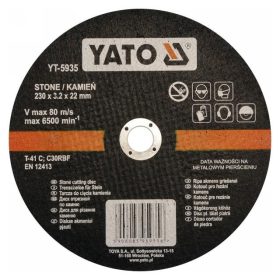 Yato vágókorong kőre 230 x 3,2 x 22 mm