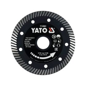 Yato gyémánt vágókorong 115 x 1,3 x 10 x 22,2 mm turbó