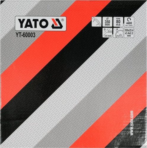 Yato gyémánt vágókorong 350 x 3,4 x 10,0 x 25,4 mm szegmentált