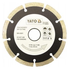 Yato gyémánt vágókorong 125 x 2,2 x 8,0 x 22,2 mm szegmentált