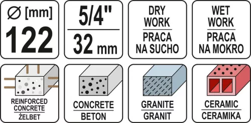 Yato gyémánt fúrókorona 102 mm