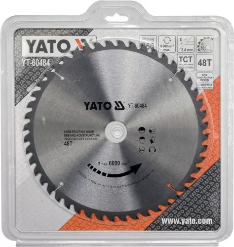 Yato fűrésztárcsa fához 250 x 30 x 1,8 mm / 48T